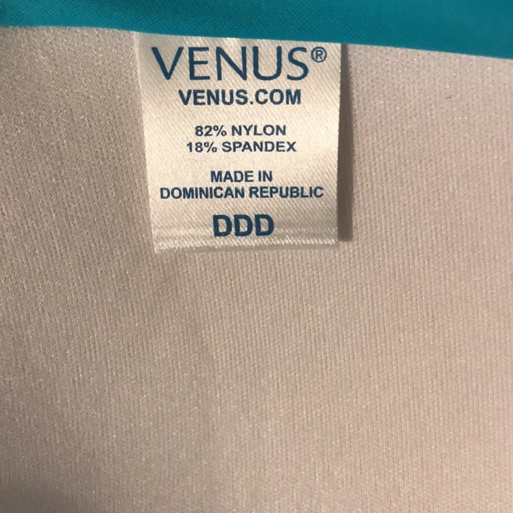 New Venus Turquoise Bikini Set w/ Silver Accents 14 Bottom 36 DDD Top